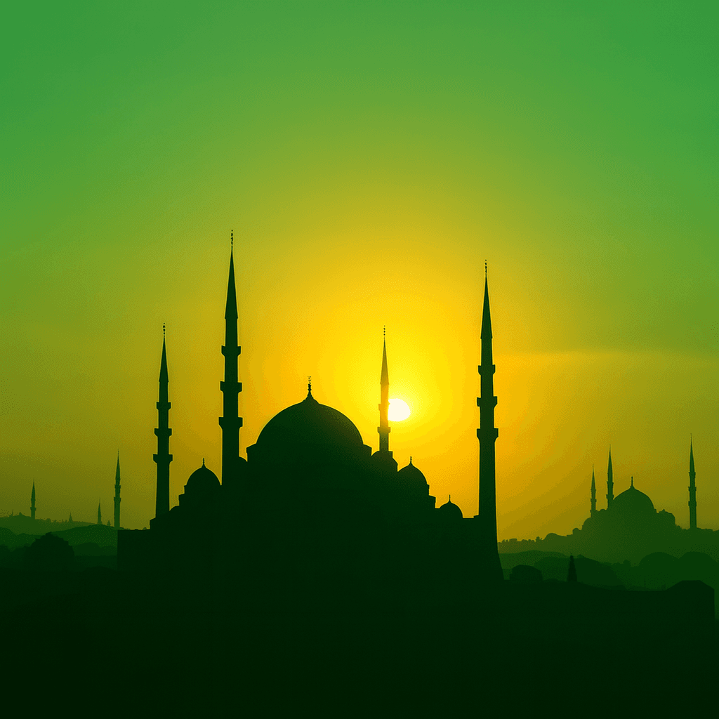Mosque at sunset